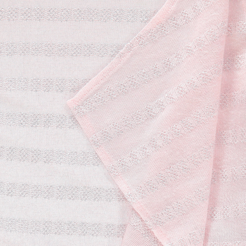 Gilet à rayures jacquard et pans fantaisie 