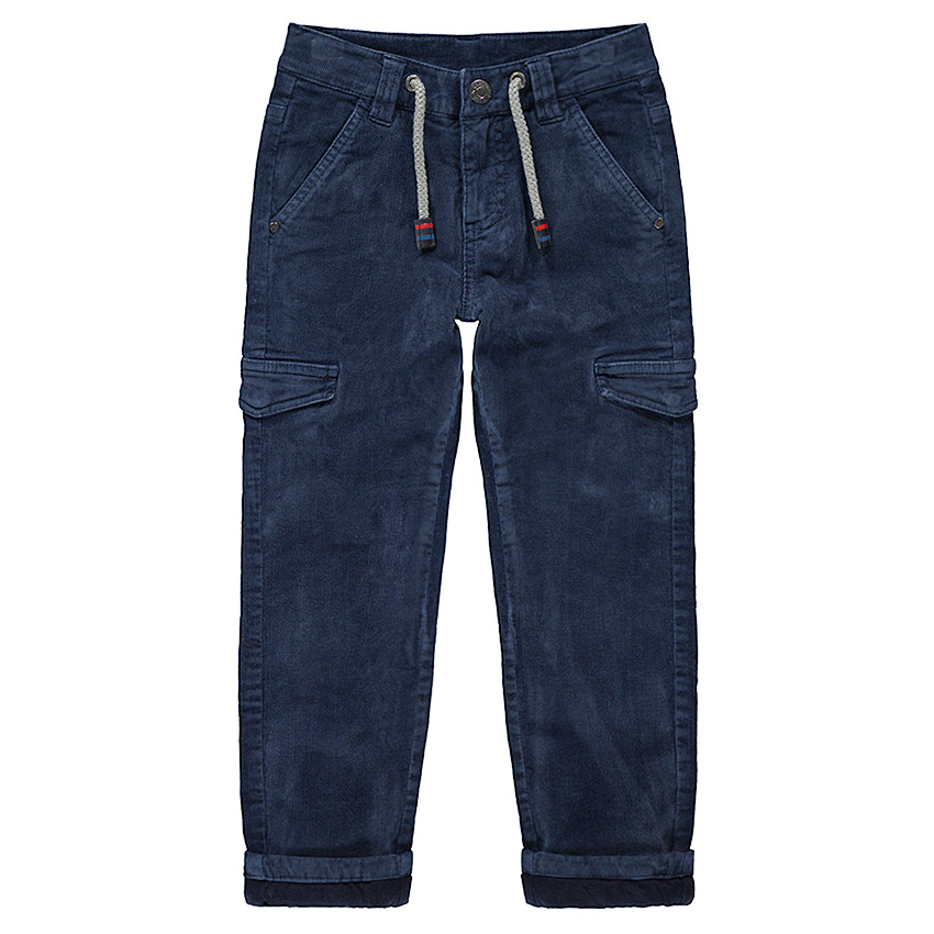 Pantalon en velours doublé jersey avec poches à rabat 