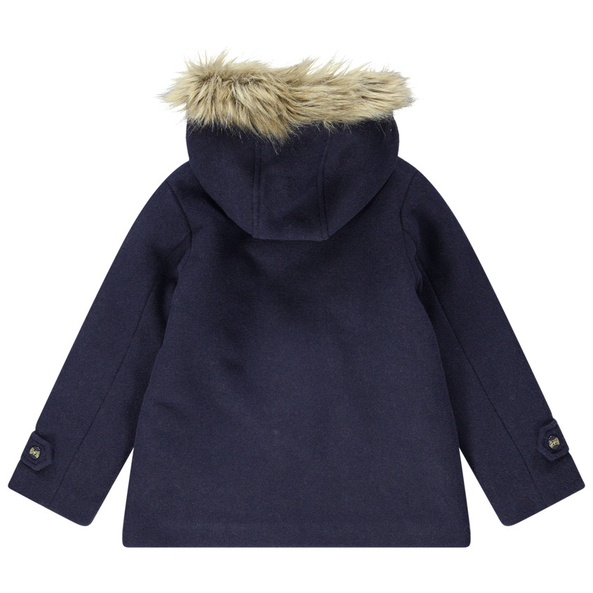 Manteau drap de laine doublé sherpa 
