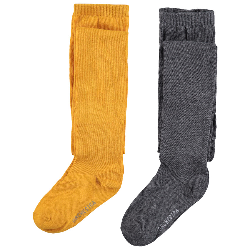 Lot de 2 collants épais unis 