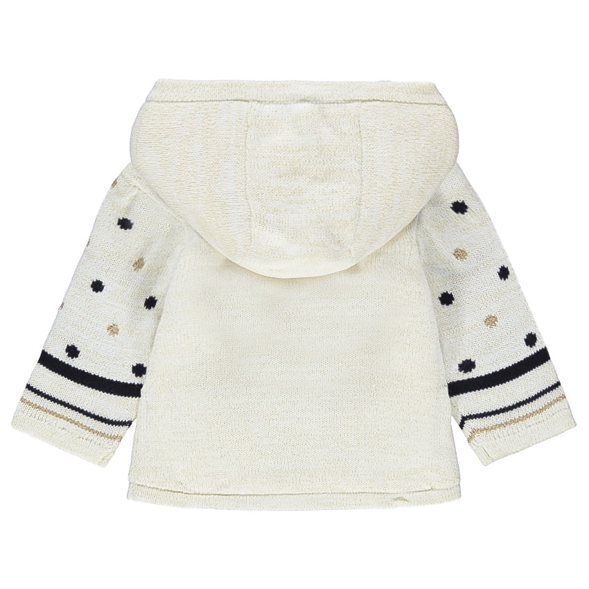 Veste à capuche en tricot avec motifs graphiques doublé sherpa 