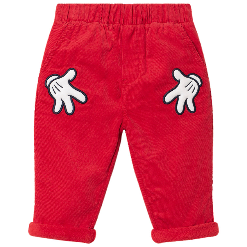 Pantalon en velours à détails Mickey Disney 