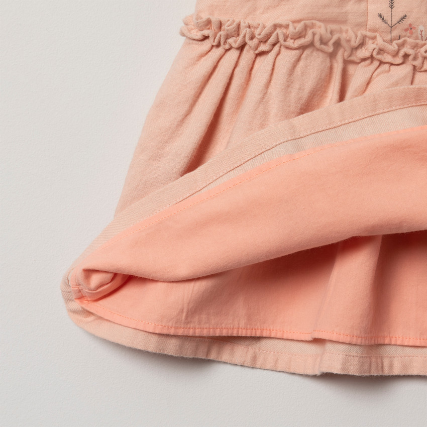 Robe sans manches à animaux printés et broderies 