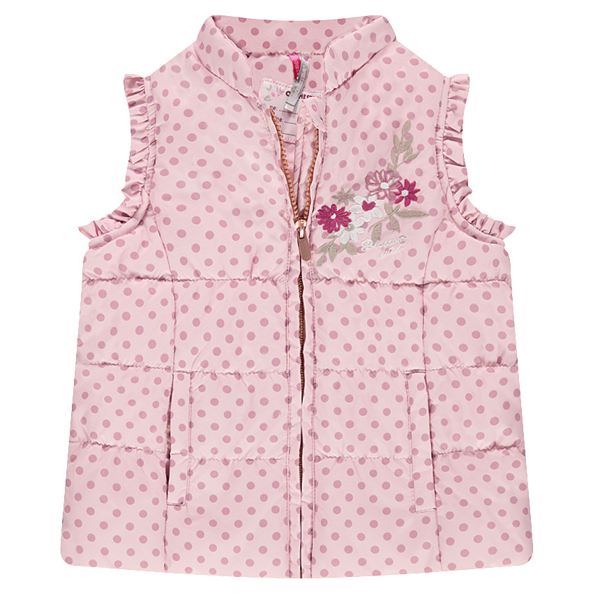 Doudoune sans manches matelassée imprimée all-over doublée sherpa fine 