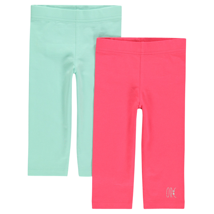 Lot de 2 leggings courts unis  