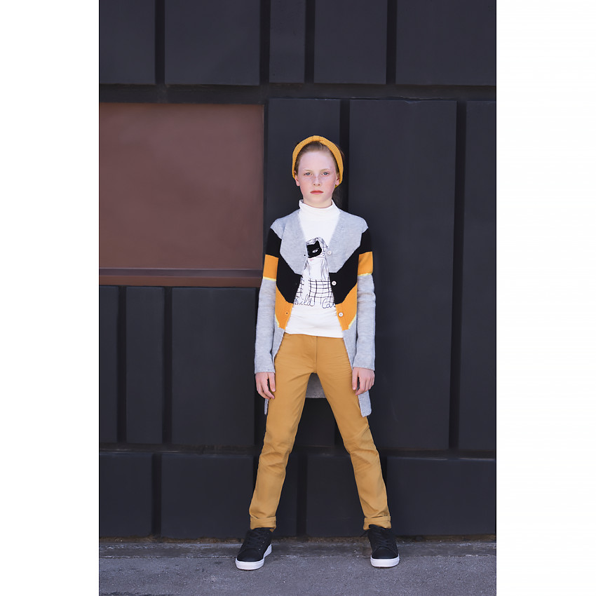 Junior - Sous-pull col roulé en jersey avec visage masqué printé 