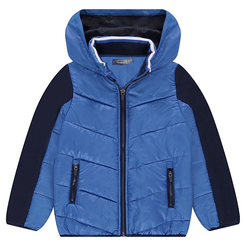 Junior - Veste bi-matière avec poches zippées et capuche intégrée 