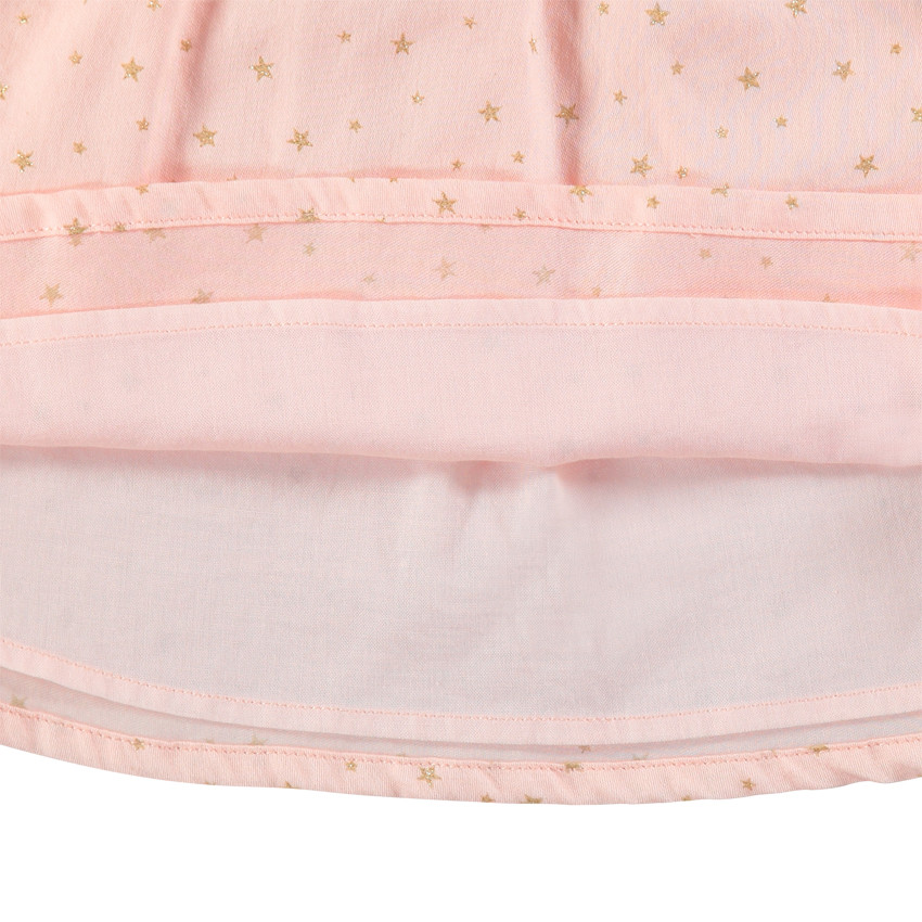 Tunique manches longues à étoiles dorées printées all-over 