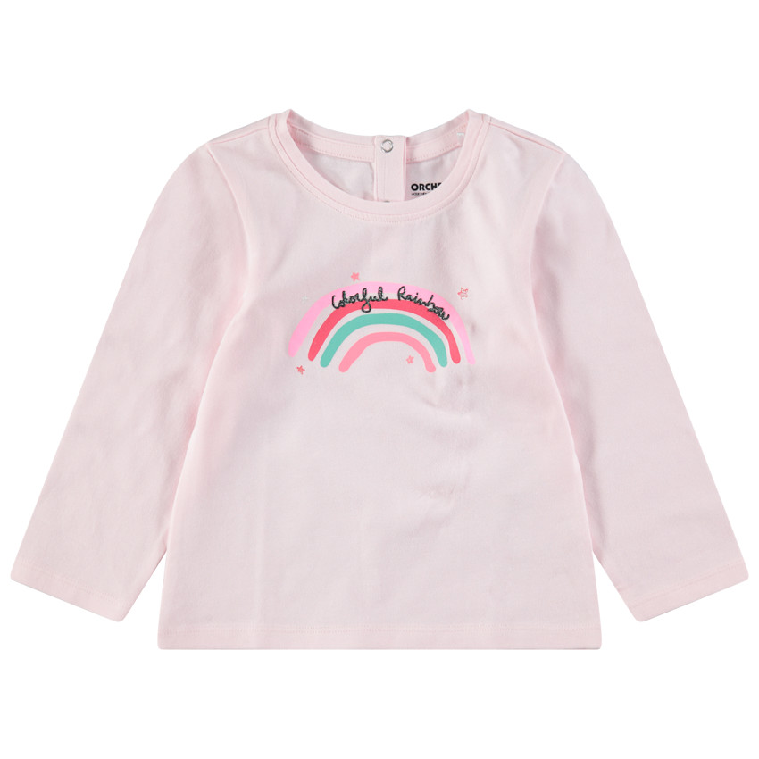 T-shirt manches longues en jersey avec print fantaisie  