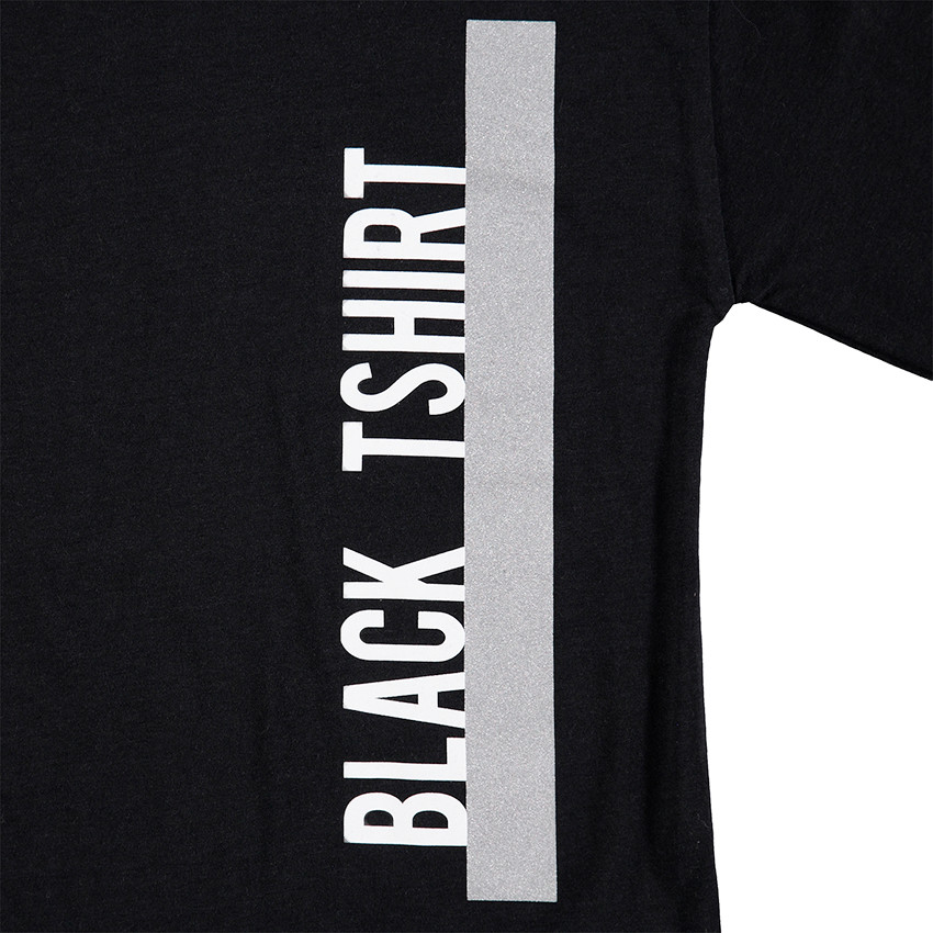 Junior - T-shirt manches longues noir avec texte printé 