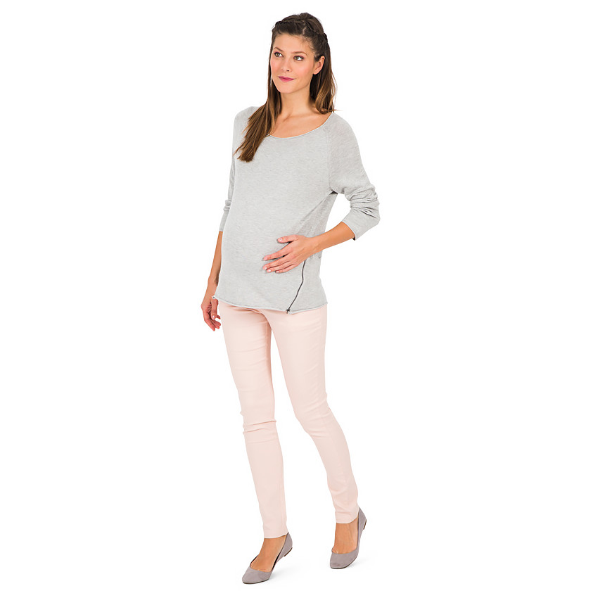 Pantalon coupe slim de grossesse uni 