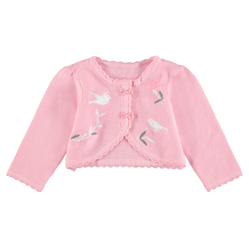 Gilet en tricot avec broderies florales 