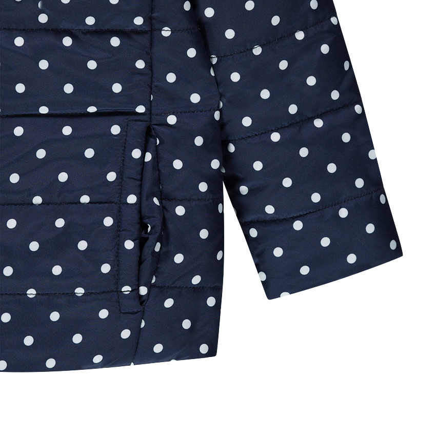 Doudoune réversible à pois all-over 