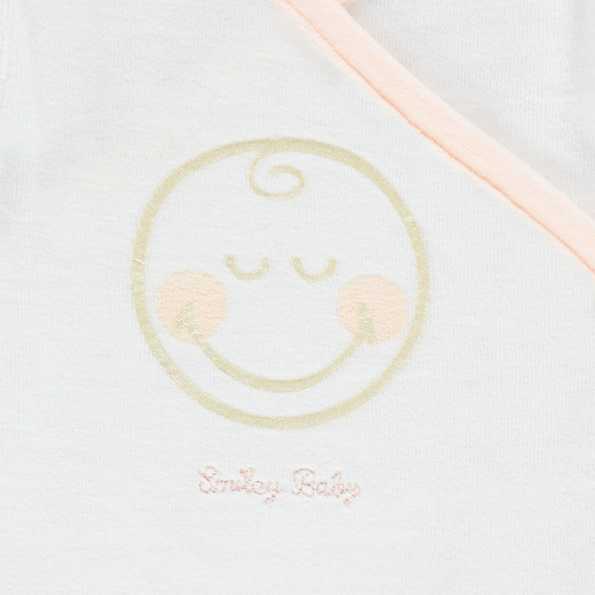 Pyjama en velours print Smiley Baby 