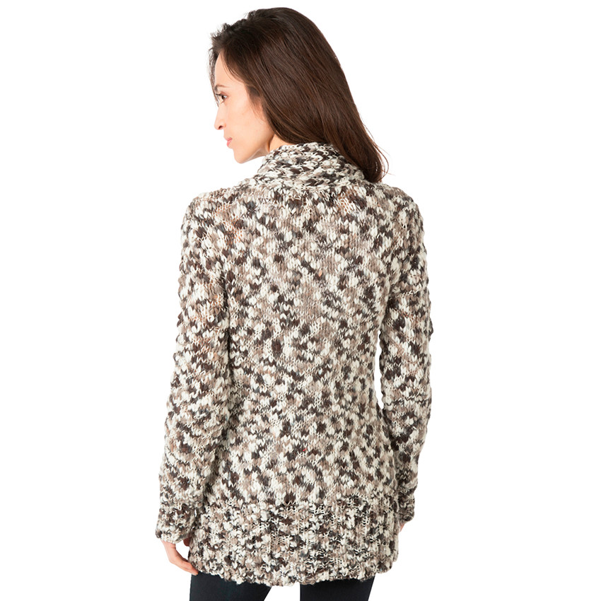 Gilet de grossesse en maille épaisse avec fil argenté 