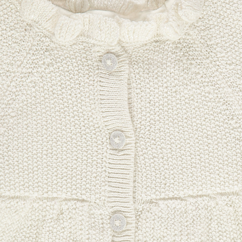 Gilet en tricot mélangé de fil brillant avec col fantaisie 