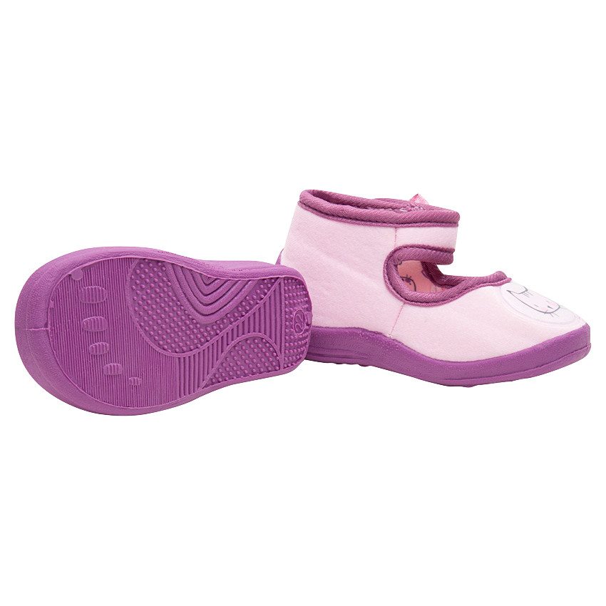 Chaussons forme babies avec patch chat et noeud en satin 