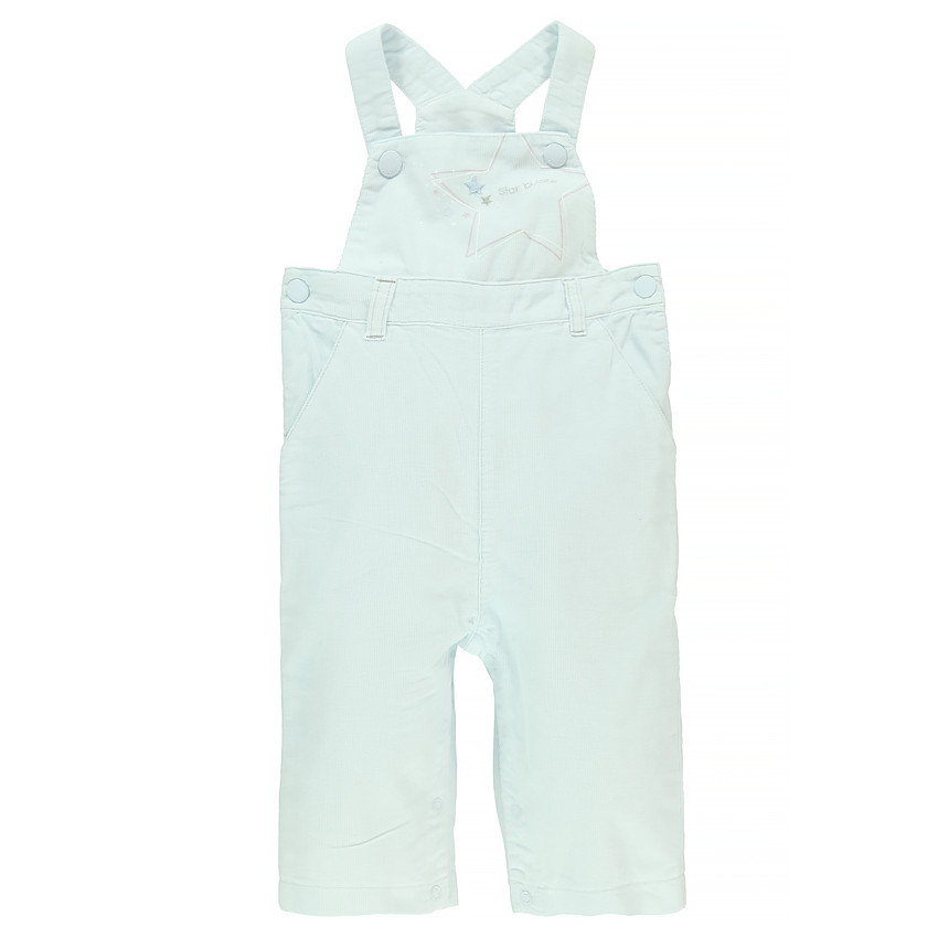  Salopette en velours milleraies avec étoile brodée  