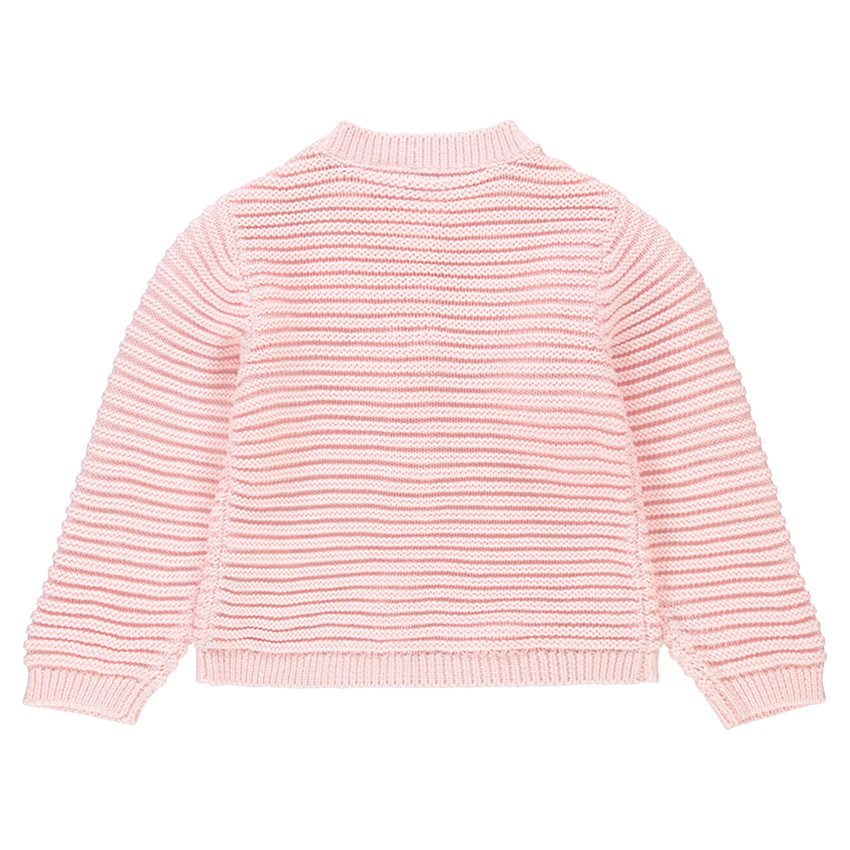 Gilet en tricot ottoman avec clin d'oeil brodé et coeur 