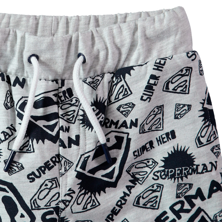 Ensemble avec t-shirt print Marvel Superman et bermuda imprimé logo all-over 