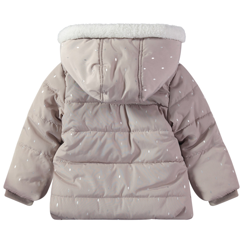 Doudoune matelassée doublée sherpa avec capuche amovible 