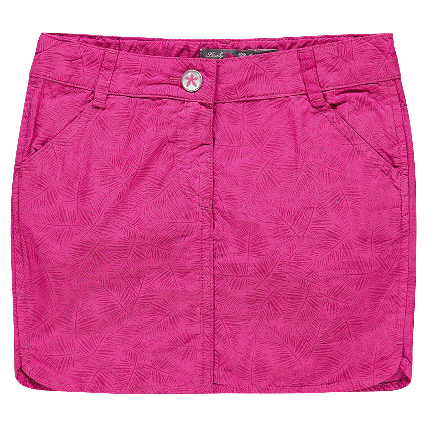 Mini-jupe en popeline de coton imprimé fantaisie 