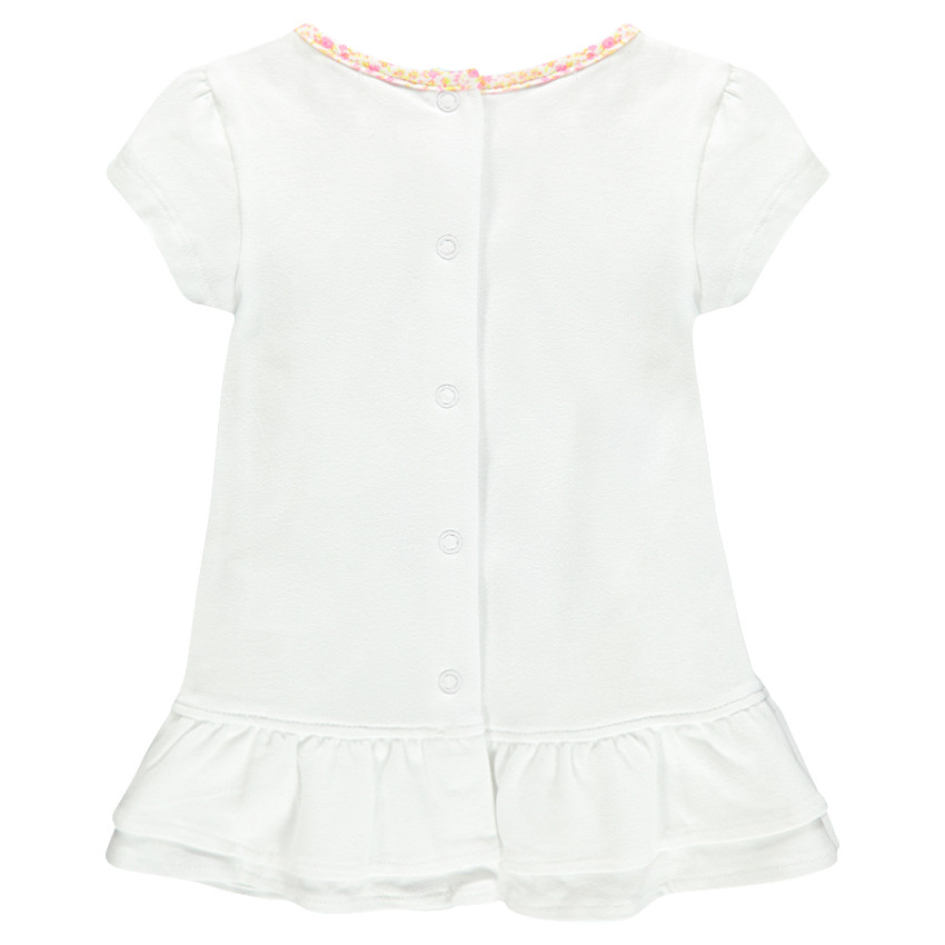 Tunique naissance à volants et print fantaisie 