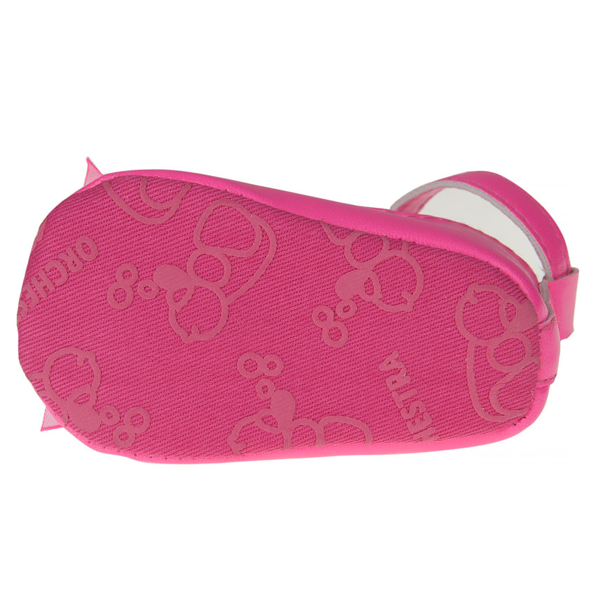 Babies roses à scratch avec noeud en tulle 