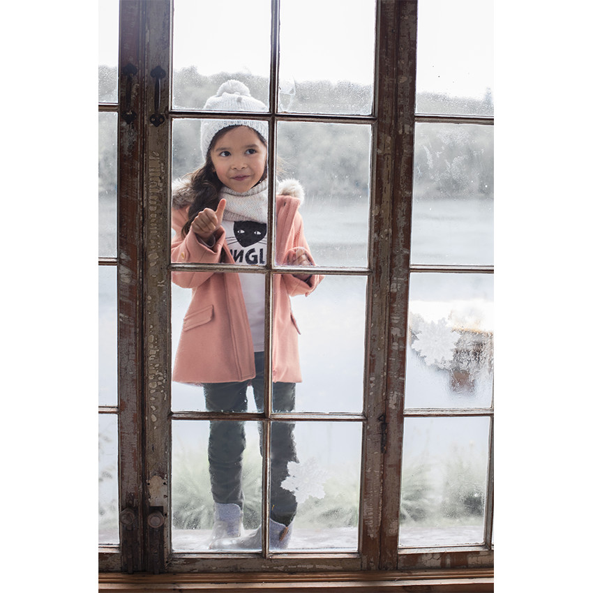 Sous-pull col roulé avec print chat 