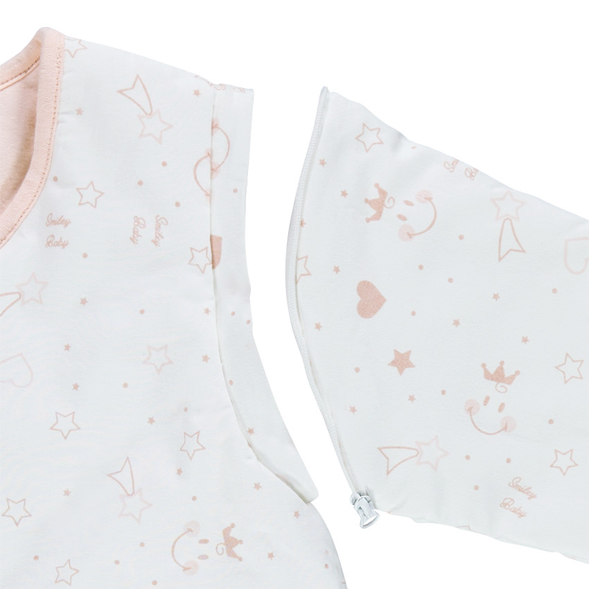 Turbulette en popeline avec manches amovibles Smiley  