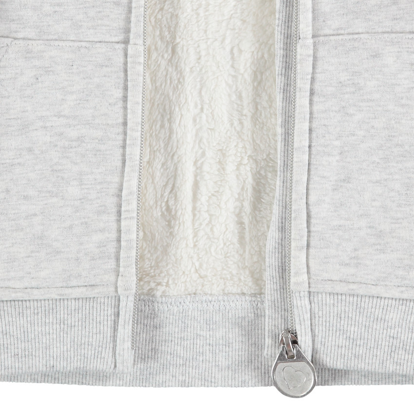 Junior - Gilet à capuche en molleton doublé sherpa print Smiley 