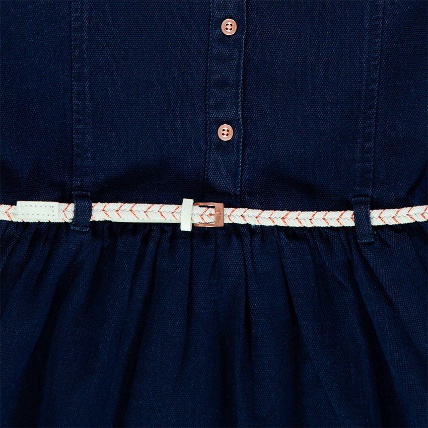Junior - Robe en jeans manches longues avec ceinture amovible 