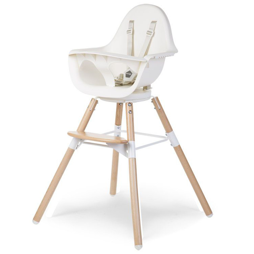Chaise haute évolutive Evolu One.80°+ Arceau - Naturel/Blanc 
