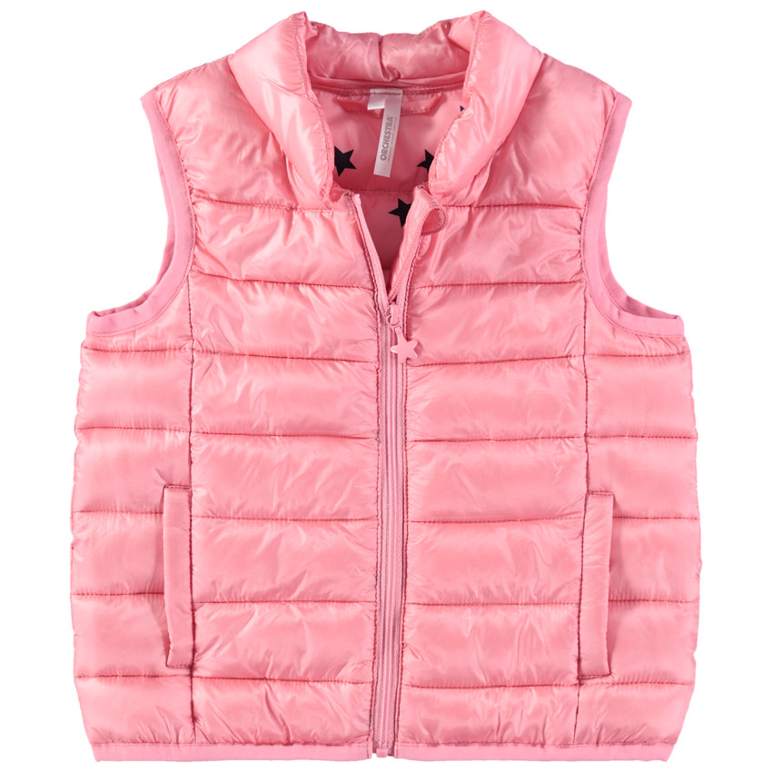 Doudoune sans manches légère avec doublure imprimée étoiles 