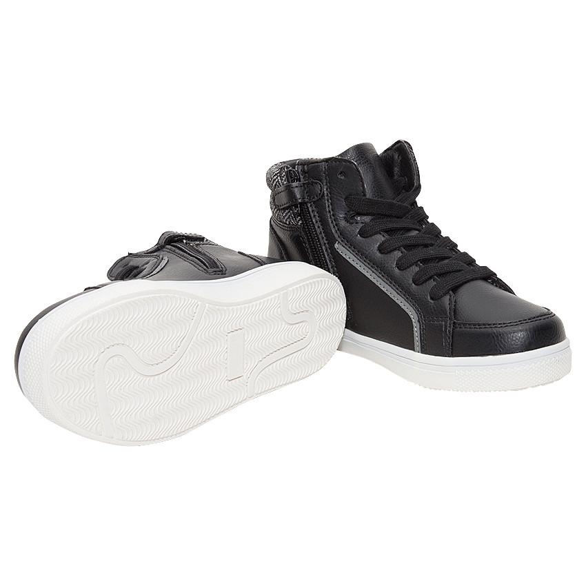 Baskets montantes à lacets avec col à chevrons du 28 au 35 