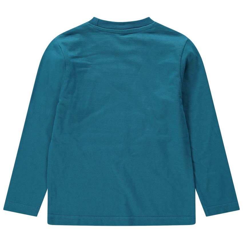 Tee-shirt manches longues en jersey avec voiture printée coffre fantaisie 