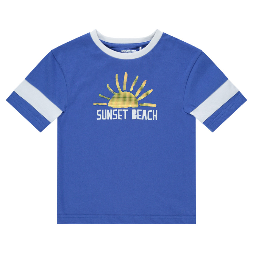 Tee-shirt manches longues en jersey avec soleil printé 