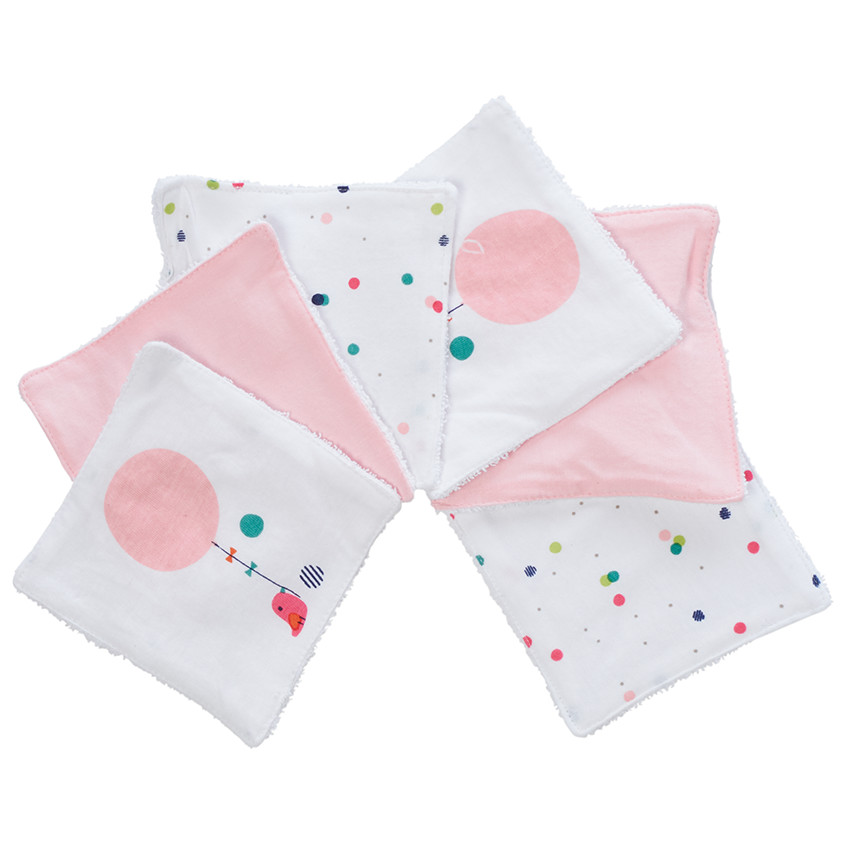 Set de 6 lingettes lavables 
