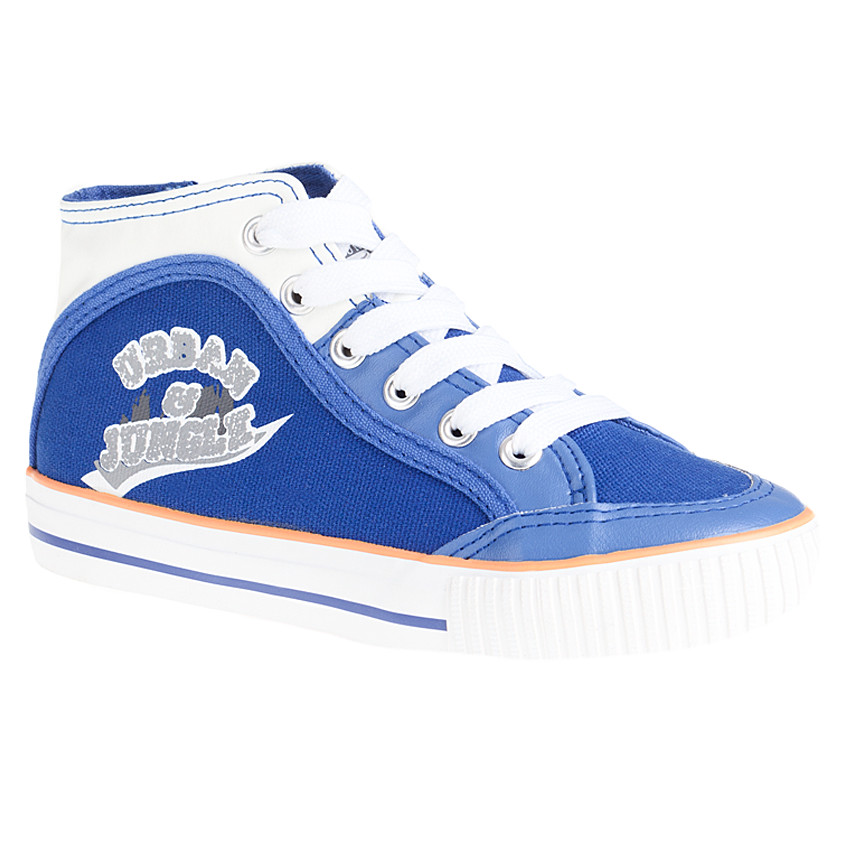 Baskets montantes en toile avec print fantaisie 