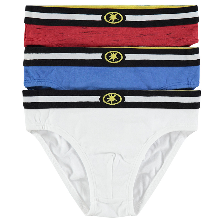 Lot de 3 slips en coton unis avec prints Les Indestructibles Disney 