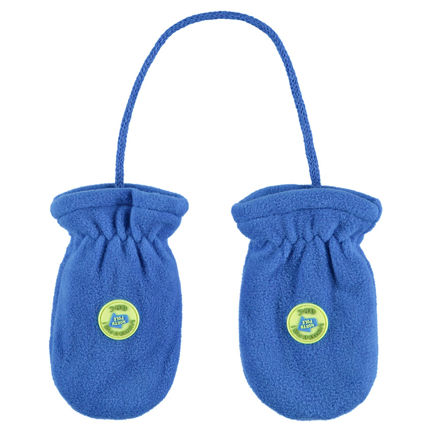 Moufles en micropolaire doublées micropolaire avec badge en gomme 
