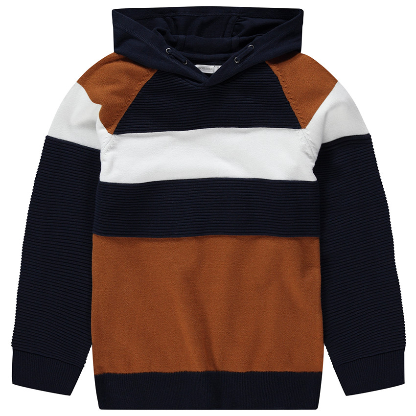 Pull en tricot à capuche avec maille ottoman  