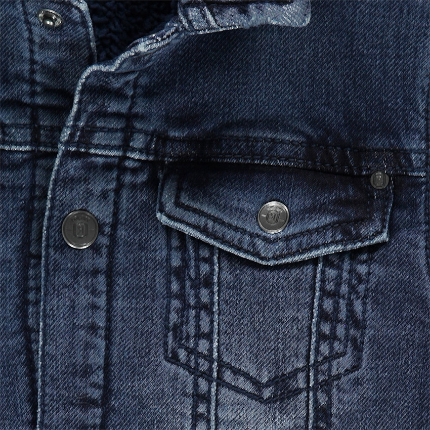 Veste en molleton effet jeans used 