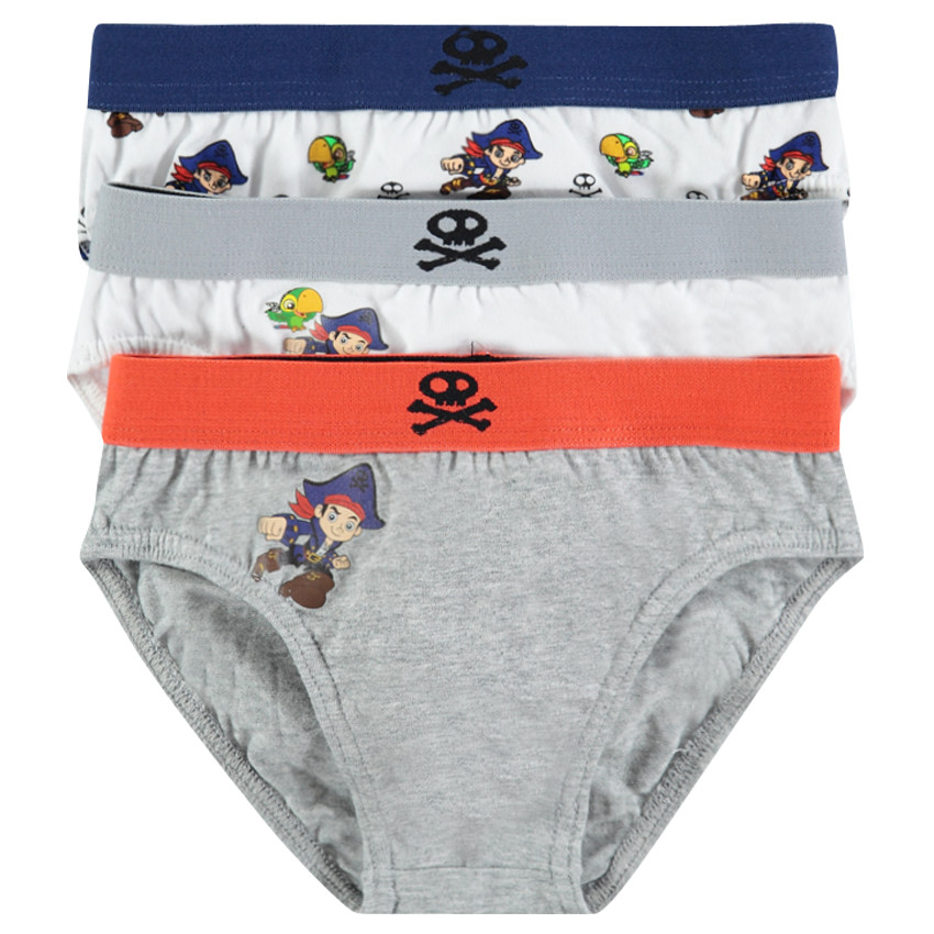 Lot de 3 slips en coton print Jack le Pirate 