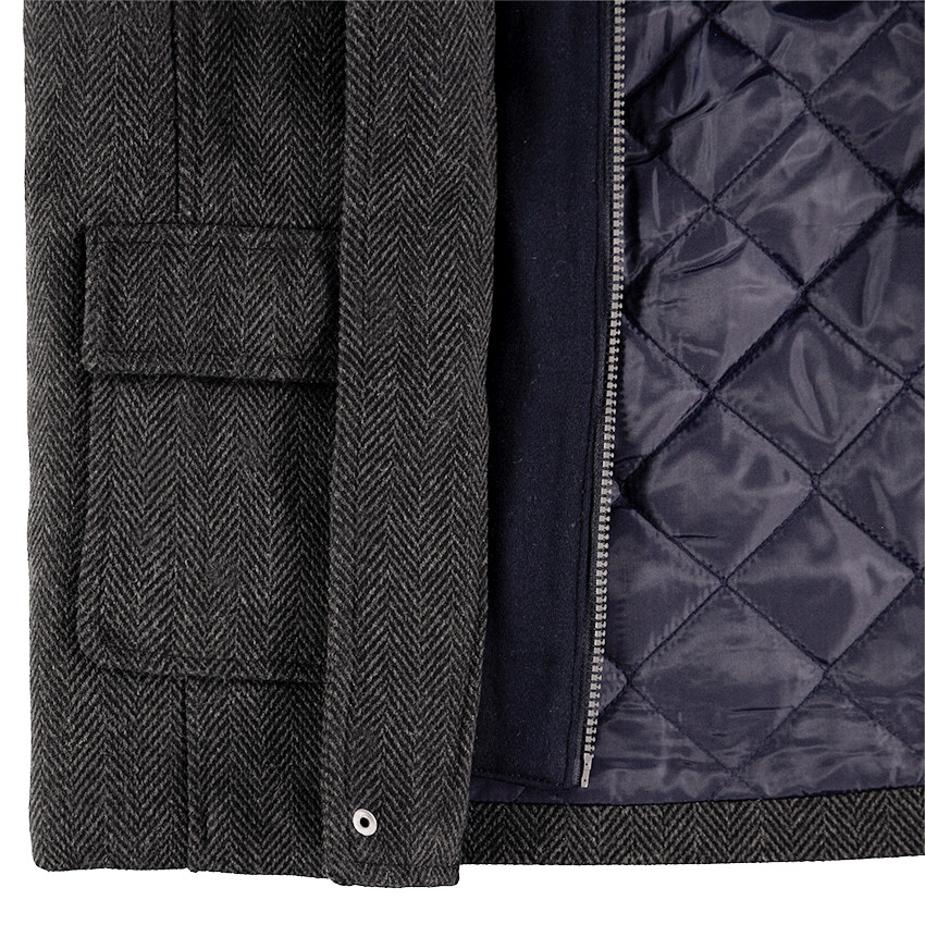 Junior - Manteau style duffle coat en drap de laine avec capuche 