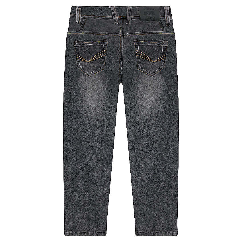 Jeans en molleton effet used et crinkle 