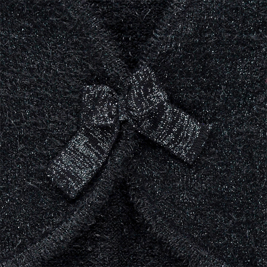 Junior - Gilet en tricot brillant avec noeud sur le devant 