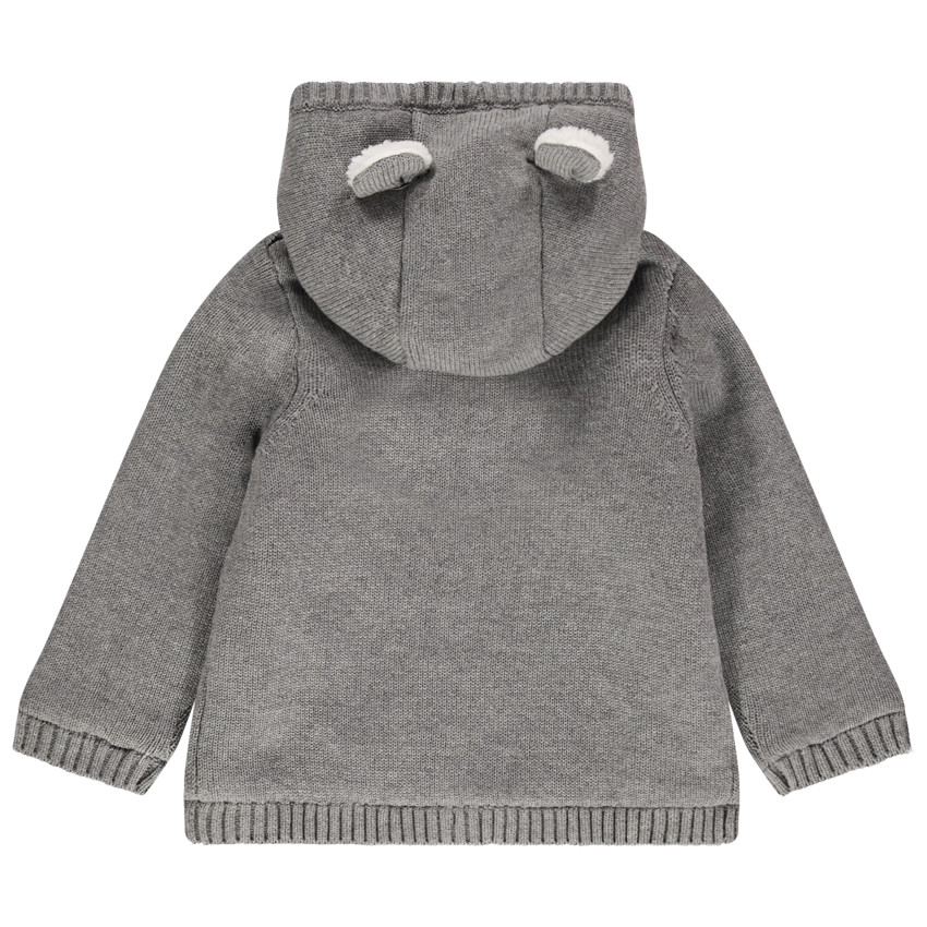 Veste en tricot doublée sherpa à motifs jacquard 