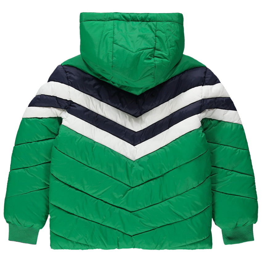 Junior - Doudoune matelassée à capuche doublée sherpa et micropolaire 