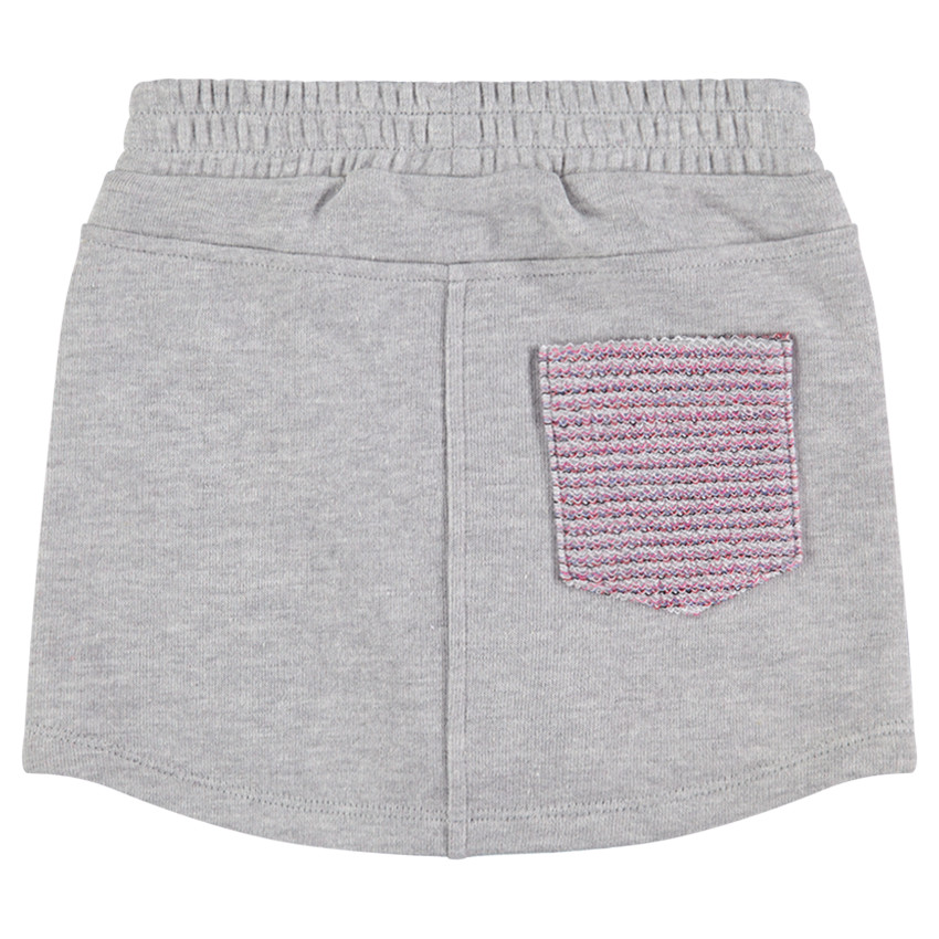 Jupe short en molleton avec badge et print Smiley 